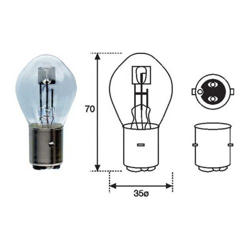 Magneti Marelli 002588200000 12V 35/35W S2 BA20d fényszóróizzó