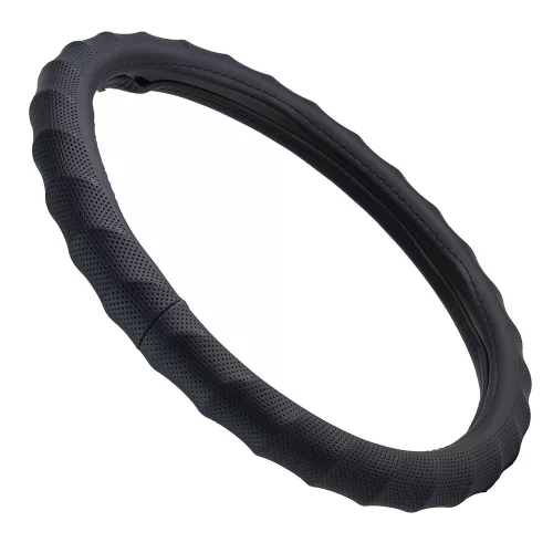 Szellőző bőrhatású kormányvédő 38cm
