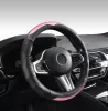 Bőrhatású Kormányvédő 38cm / Zöld betétes "D" típusú 00870