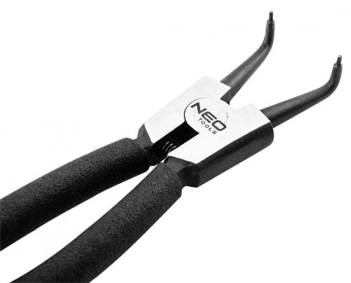 Zégergyűrű fogó 145mm, külső, hajlított, crmo, 10 - 25mm, csúcs diameter 1,5 - 2,0mm