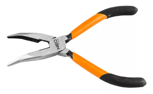 Hajlított csőrű fogó 160mm, Slim széria, keskenyített fogantyú