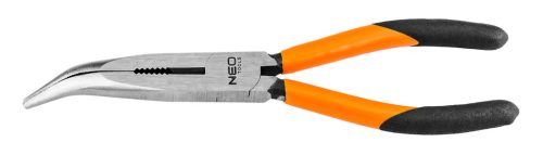 Hajlított csőrű fogó 200mm, Slim széria, keskenyített fogantyú