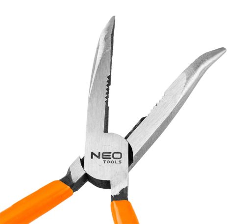 Hajlított csőrű fogó 200mm, Slim széria, keskenyített fogantyú