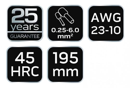 Krimpelő-, kábelsarufogó 0.25-6mm2