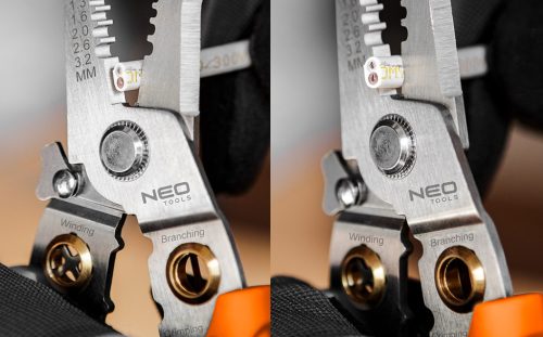 Krimpelő-, kábelsaru fogó, 6az1ben, 0,8-3,2mm