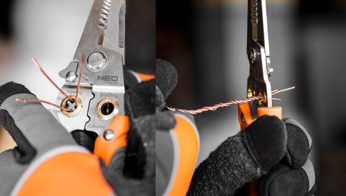 Krimpelő-, kábelsaru fogó, 6az1ben, 0,8-3,2mm