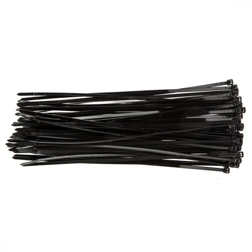 KÁBELKÖTEGELŐ, gyorskötöző, 4,8mm x 300 mm, fekete, 75db