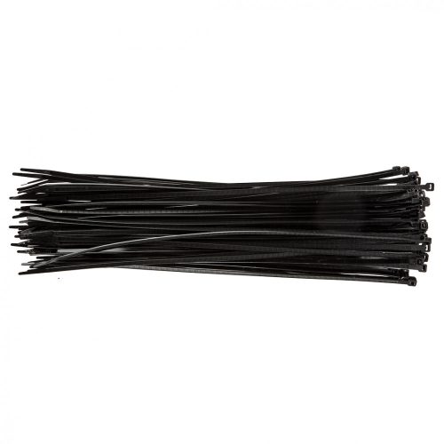 KÁBELKÖTEGELŐ, gyorskötöző, 4,8mm x 370 mm, fekete, 75db