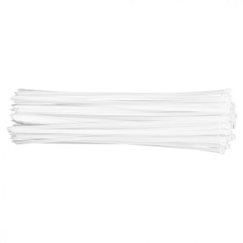 Kábelkötegelő, gyorskötöző, 7,6mm x 500mm, fehér, 75db
