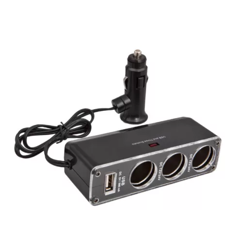 Szivargyújtó elosztó + USB AE-WF0096USB