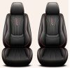 11 részes Prémium minőségű Műbőr üléshuzat szett - Légzsákos - Osztható - Fekete/Piros színben