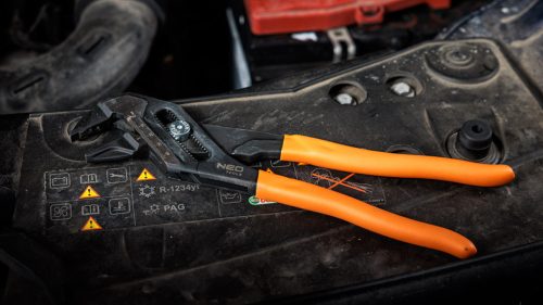 Vízpumpafogó fogókulcs, párhuzamos pofákkal, 250mm