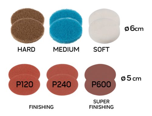 Polírozó szett, 04-604 polírozógéphez, 12db
