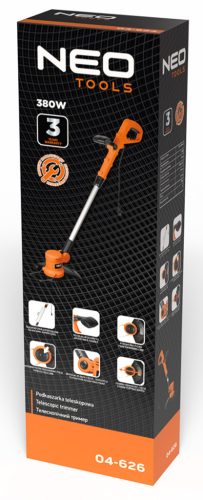 Elektromos fűszegélynyíró 380W, teleszkópos nyél