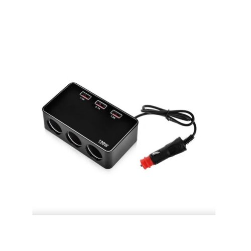 Szivargyújtó + USB eloszt, 3-as
