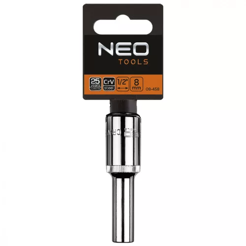 Dugókulcs 8mm, 1/2", hosszú hatlapú