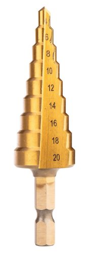 Lépcsős fúrókészlet, HSS-Titán, 3-20mm, hatszög szárral, 3db