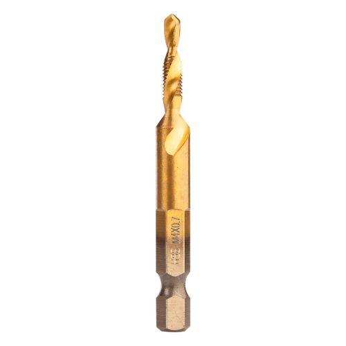 Gépi menetfúró, 2az1-ben előfúró éllel, HSS-Titán, M4x0.7mm, hatszög szárral