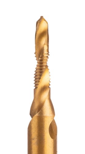 Gépi menetfúró, 2az1-ben előfúró éllel, HSS-Titán, M4x0.7mm, hatszög szárral