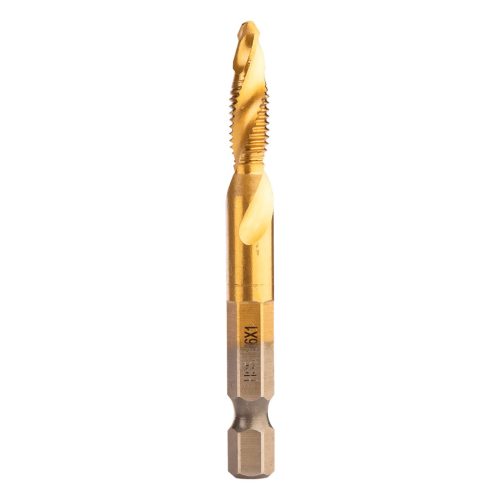 Gépi menetfúró, 2az1-ben előfúró éllel, HSS-Titán, M6x1mm, hatszög szárral