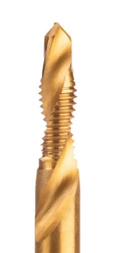 Gépi menetfúró, 2az1-ben előfúró éllel, HSS-Titán, M6x1mm, hatszög szárral