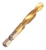 Gépi menetfúró, 2az1-ben előfúró éllel, HSS-Titán, M8x1.25mm, hatszög szárral