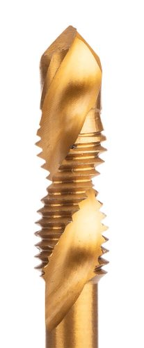 Gépi menetfúró, 2az1-ben előfúró éllel, HSS-Titán, M10x1.5mm, hatszög szárral