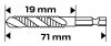 Gépi menetfúró, 2az1-ben előfúró éllel, HSS-Titán, M10x1.5mm, hatszög szárral