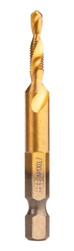 Gépi menetfúró készlet, 2az1-ben előfúró éllel, HSS-Titán, M3-M10, hatszög szárral, 6db