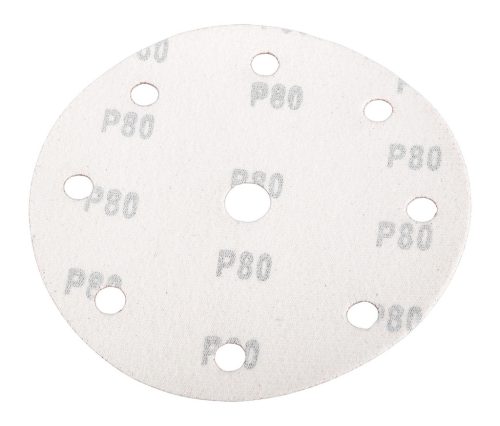 Csiszolókorong tépőzáras 150mm, P80, 9 lyukkal, 5db, 04-721-hez