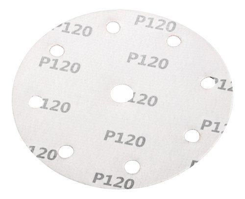 Csiszolókorong tépőzáras 150mm, P120, 9 lyukkal, 5db, 04-721-hez