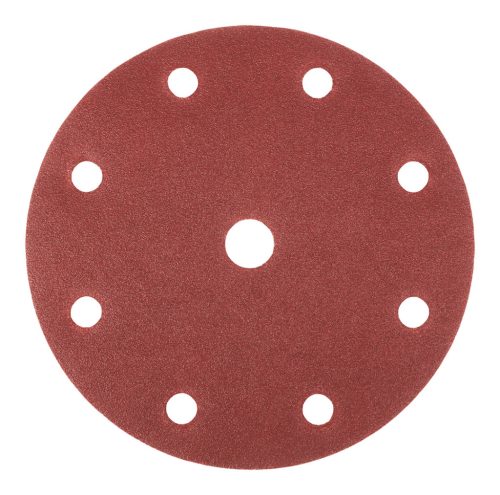 Csiszolókorong tépőzáras 150mm, P180, 9 lyukkal, 5db, 04-721-hez