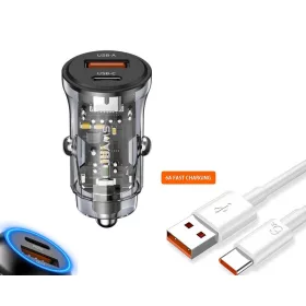   13139 08AC Gyors töltő USB/USB-C + Kábel USB/TIPE-C - 6A 20W 12-24V