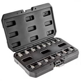   Törtcsavar-kihajtó készlet, 1/2", 15db, 3-14mm (M6-M24)