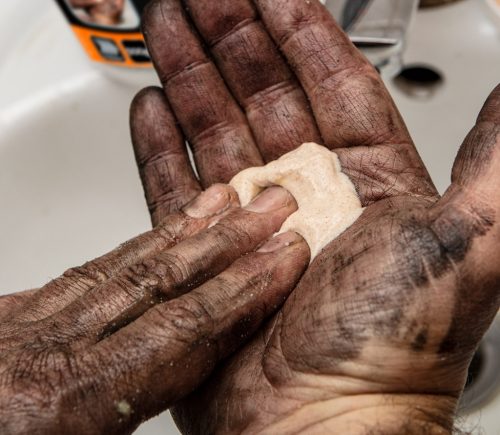 Kéztisztító paszta EXTRA erős 500g, ragasztó, gyanta,szilikon,lakk, festék, poliuretán hab, polimer