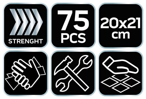 Kéz-és felülettisztító csiszolókendő, 75 lap, ragasztó, gyanta,szilikon,lakk, festék, poliuretán