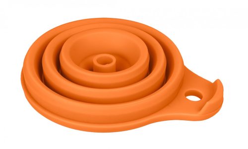 Tölcsér, rugalmas szilikon, vegyszerálló, 11x14cm, összecsukható