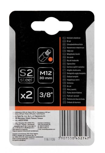 Spline bit M12x30mm, S2x2db