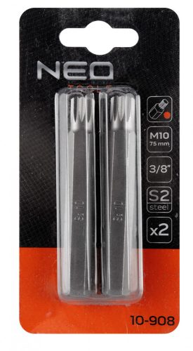 Spline bit M10x75mm, S2x2db