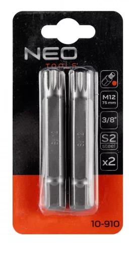Spline bit M12x75mm, S2x2db