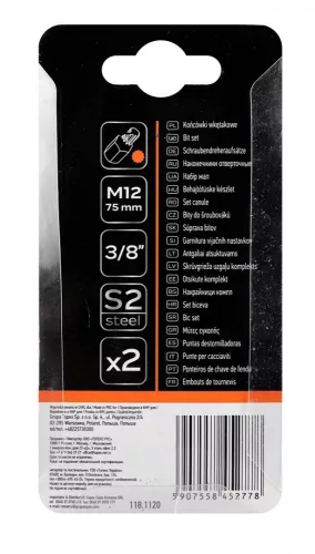 Spline bit M12x75mm, S2x2db