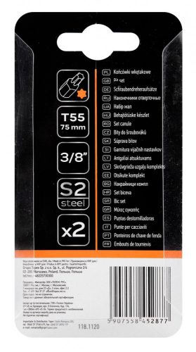 Torx bit T55x75mm, S2x2db