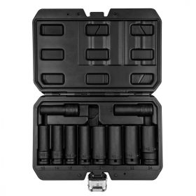 Gépi Dugókulcskészlet 1/2" 10db HOSSZÚ 10-24 CR-MO