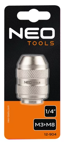Befogóadapter menetfúrókhoz, 1/4", M3-M8