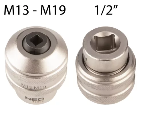 Befogóadapter menetfúrókhoz, 1/2", M3-M19