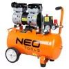 Kompresszor, 24L, 8 bar, 125l/perc, extra csendes, kefementes motorral, olajmentes, 80db
