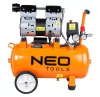 Kompresszor, 24L, 8 bar, 125l/perc, extra csendes, kefementes motorral, olajmentes, 80db