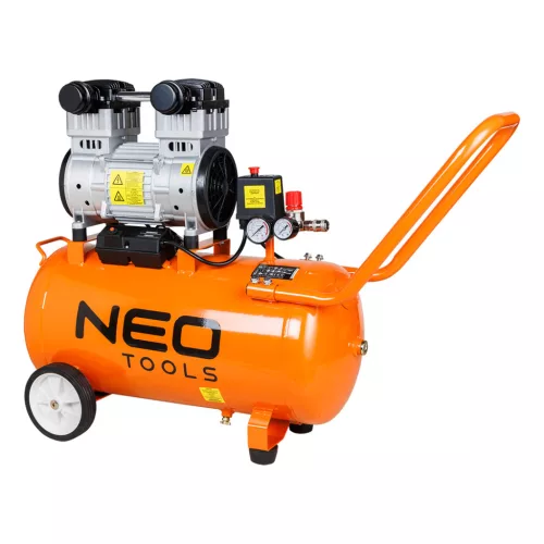 Kompresszor 50L, 8 bar, 180L/perc,  extra csendes, kefementes motorral, olajmentes, 80Db