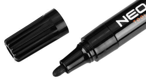 4db jelölőfilc, lakkfilc, vízálló festékkel, alu festéktartály házzal, fekete, vastag hegyű