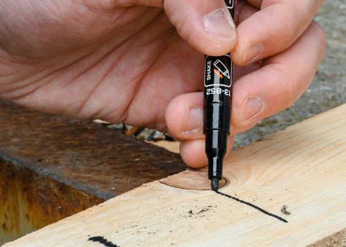 4db jelölőfilc, lakkfilc, vízálló festékkel, alu festéktartály házzal, fekete, normál hegyű